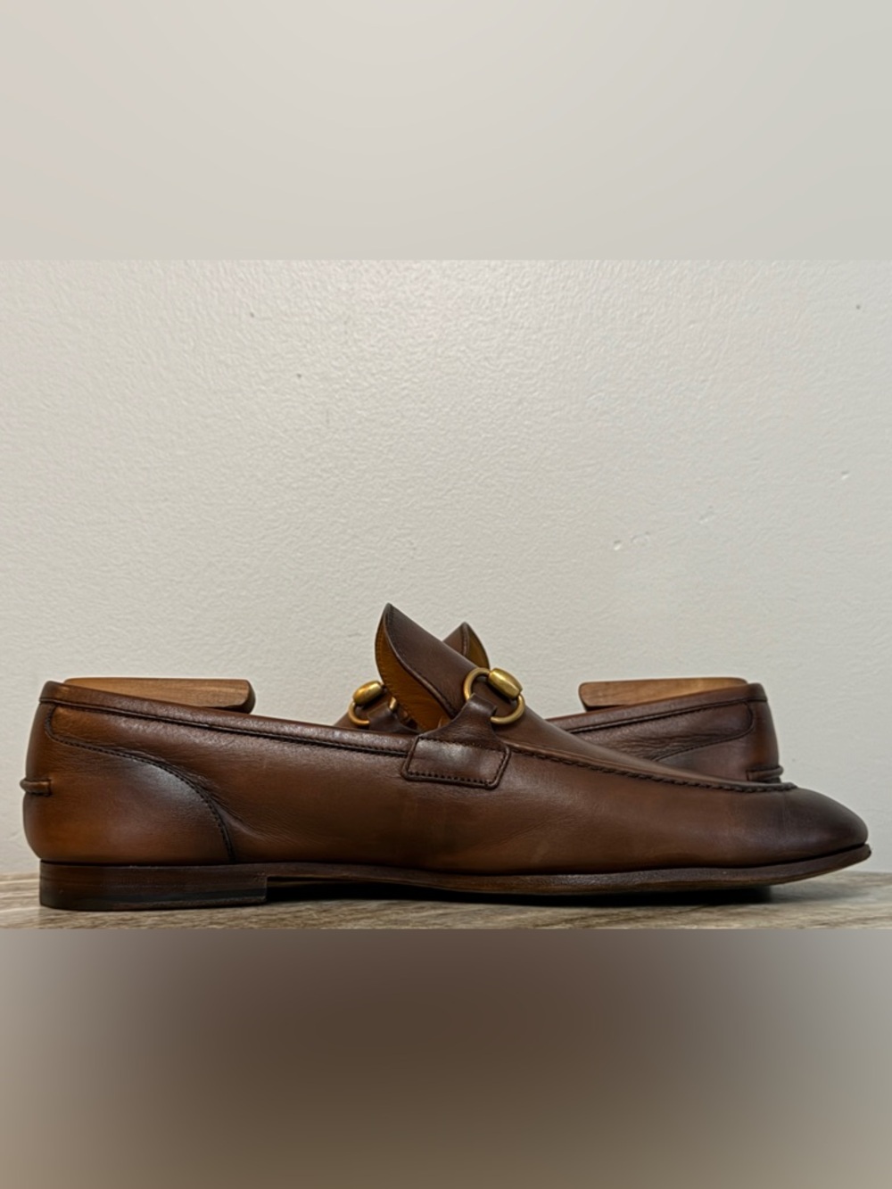 GUCCI JORDAAN Horsebit Leather Loafer Brown Ombre 9.5 / 10 US $1100 1953 - Picture 5 of 13